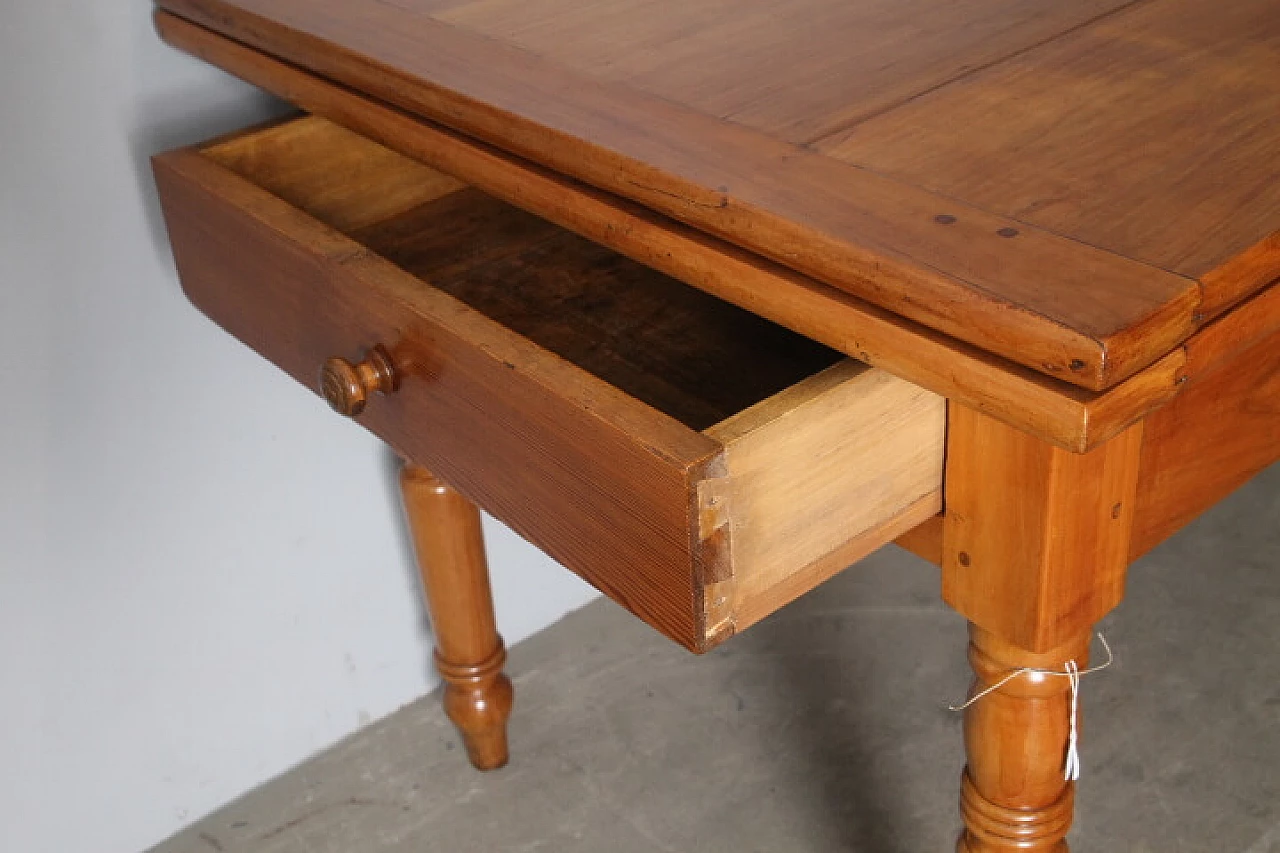 Louis Philippe solid cherry wood extendable table, mid-19th century 13