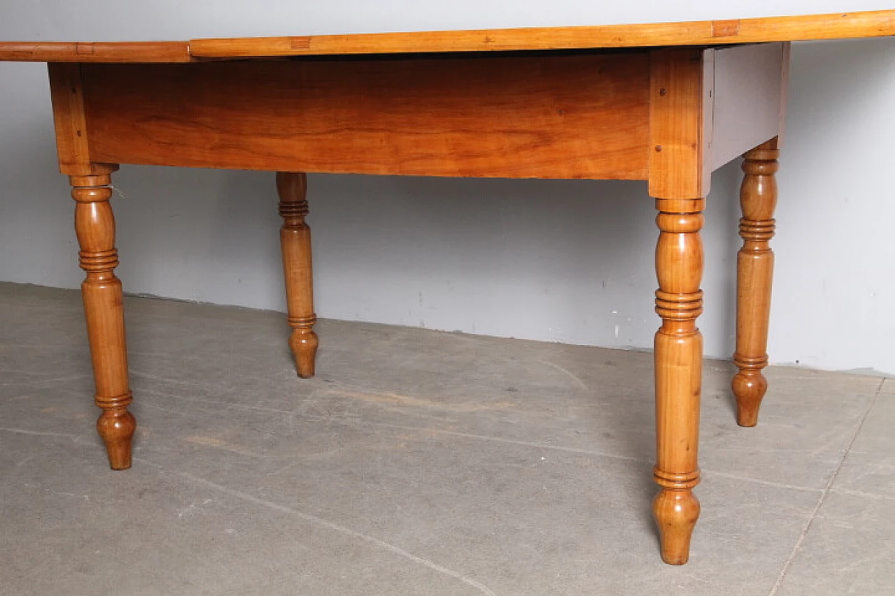 Louis Philippe solid cherry wood extendable table, mid-19th century 19