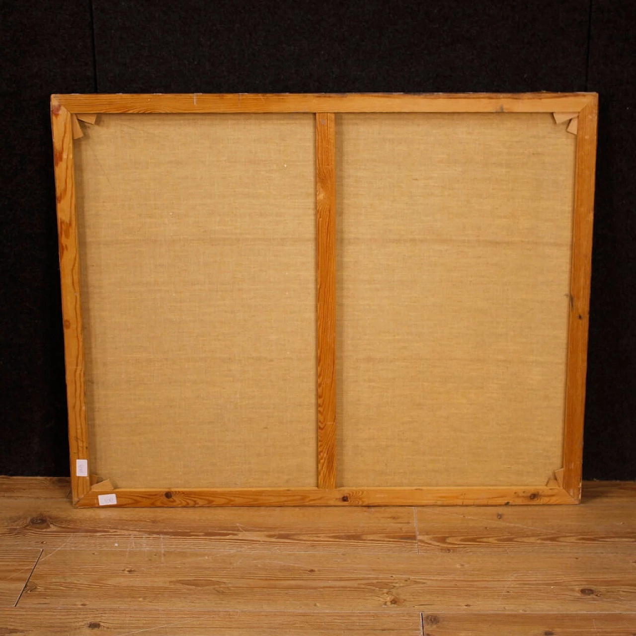 Dipinto olandese astratto, tecnica mista su tela, anni '90 8