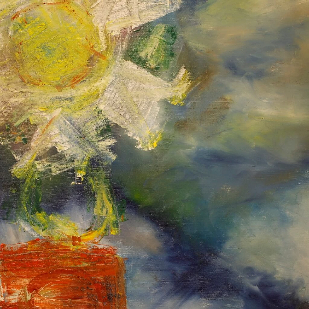 Dipinto olandese astratto, tecnica mista su tela, anni '90 14