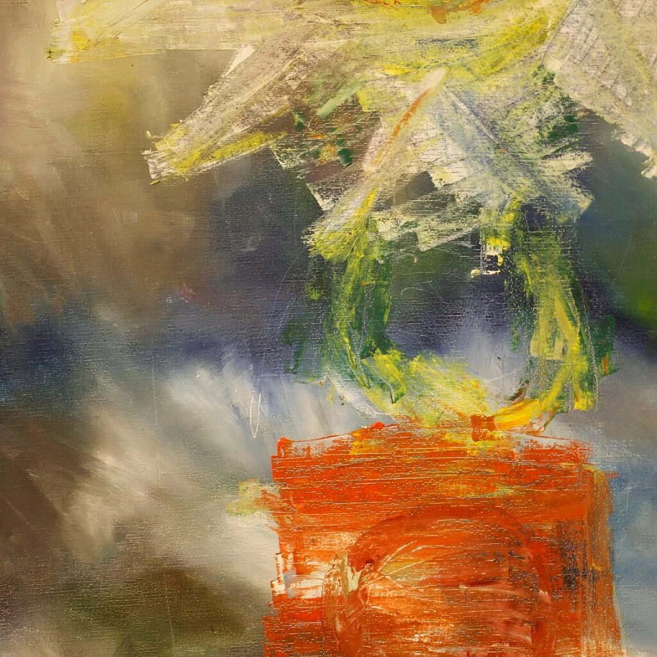 Dipinto olandese astratto, tecnica mista su tela, anni '90 15