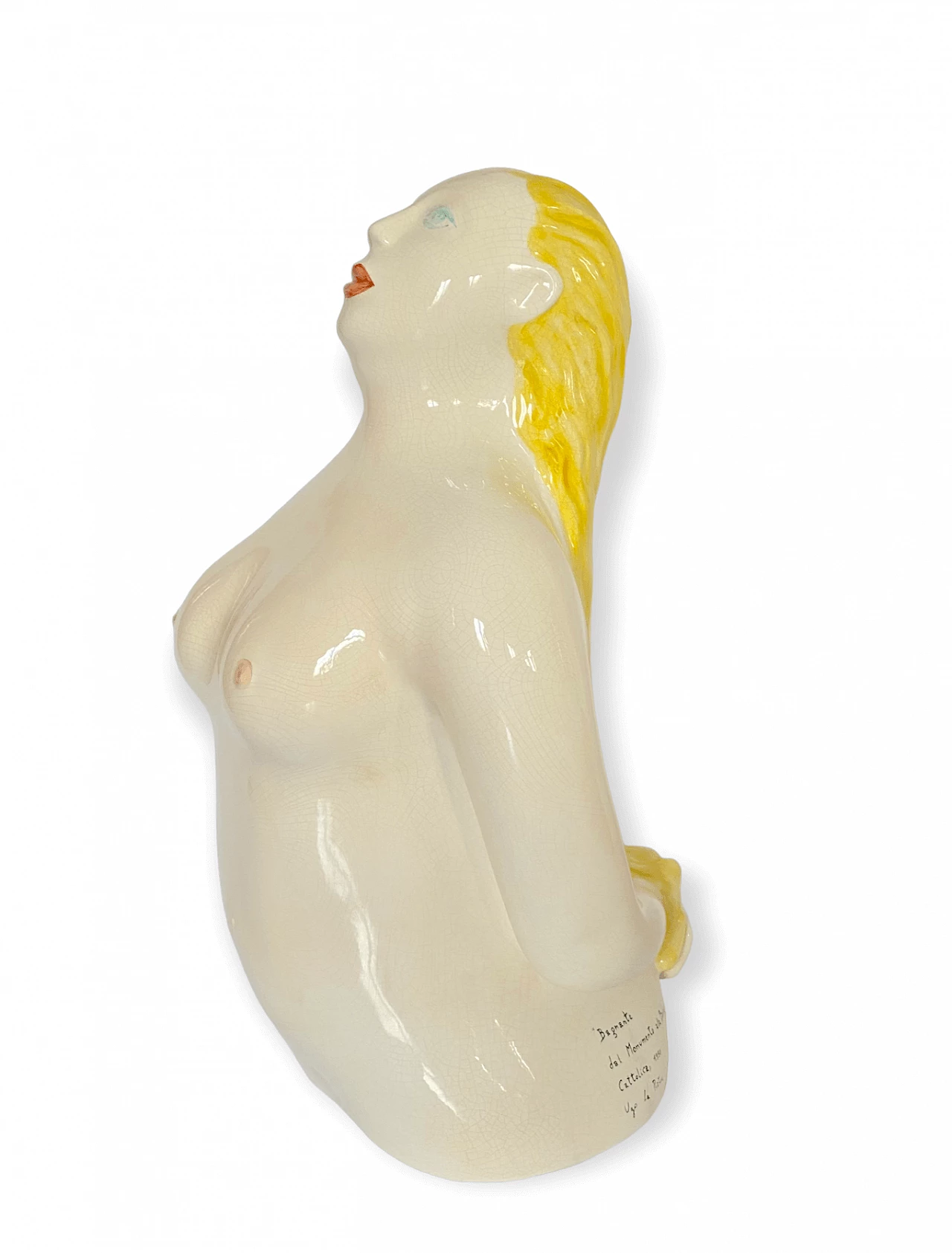 Ugo La Pietra, Bather, glazed ceramic sculpture, 1990 1