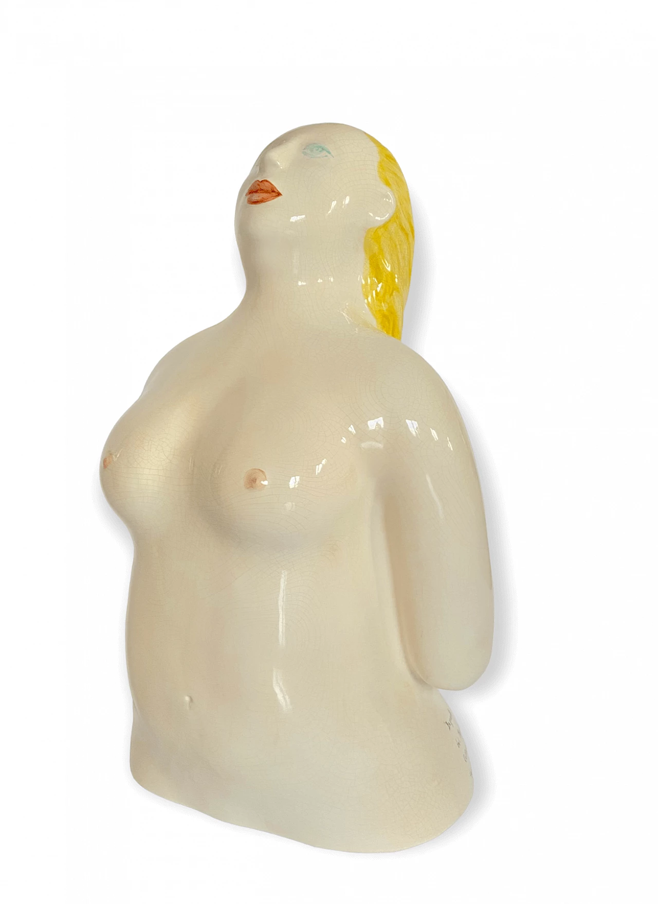 Ugo La Pietra, Bather, glazed ceramic sculpture, 1990 14