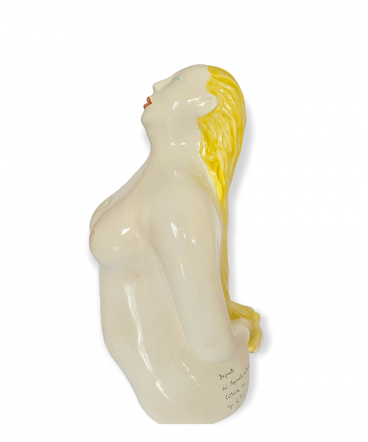 Ugo La Pietra, Bather, glazed ceramic sculpture, 1990 15