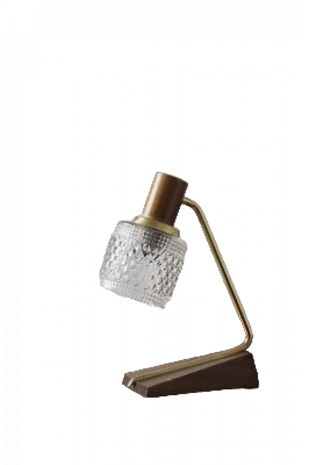 Teak and brass table lamp by Temde, 1960s 4