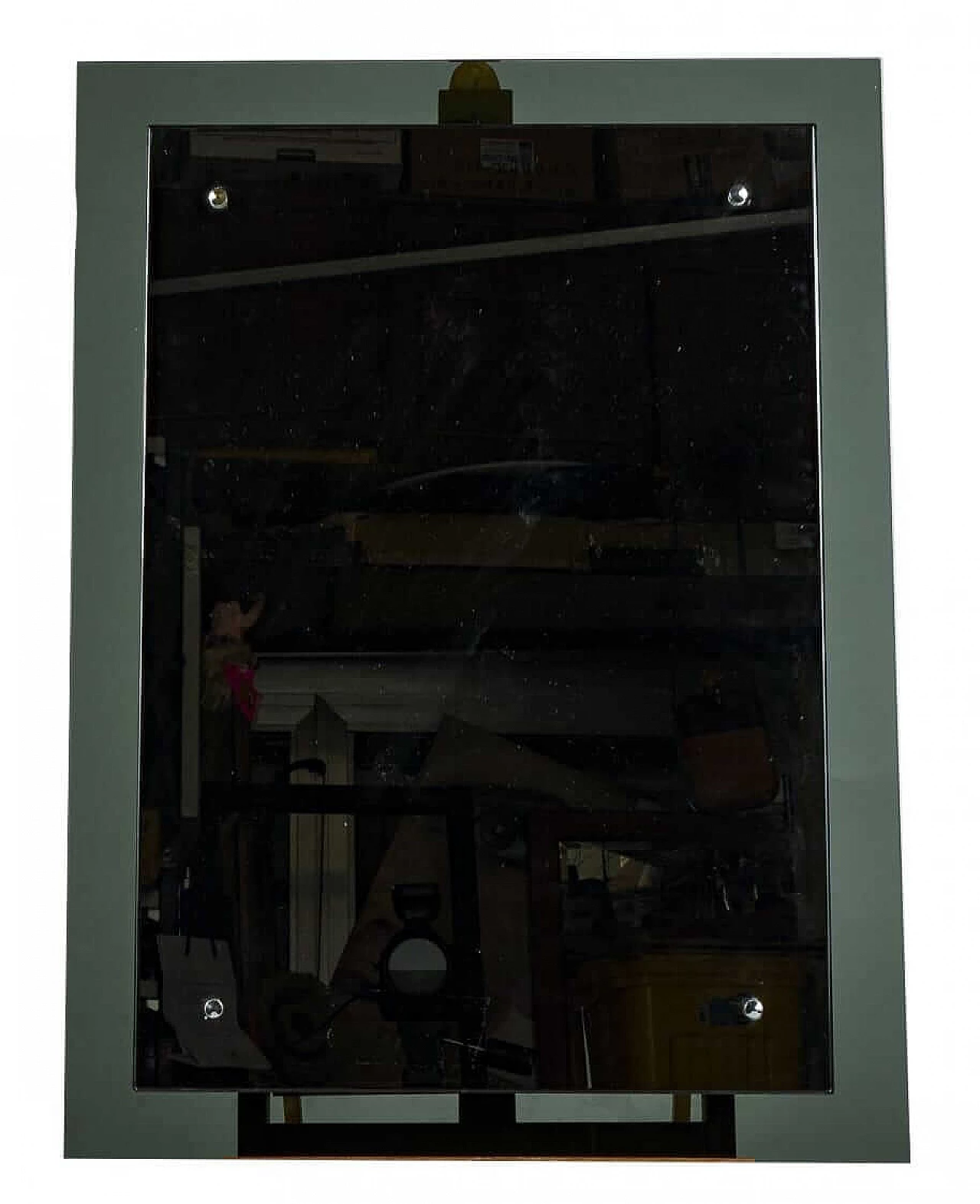 Burnished mirror with smoked glass frame, 1970s 9