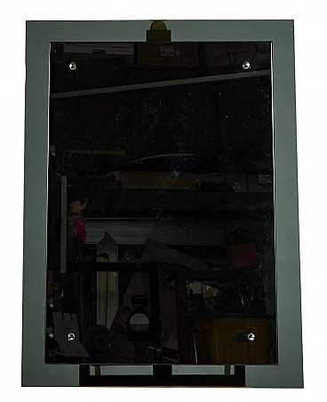 Burnished mirror with smoked glass frame, 1970s