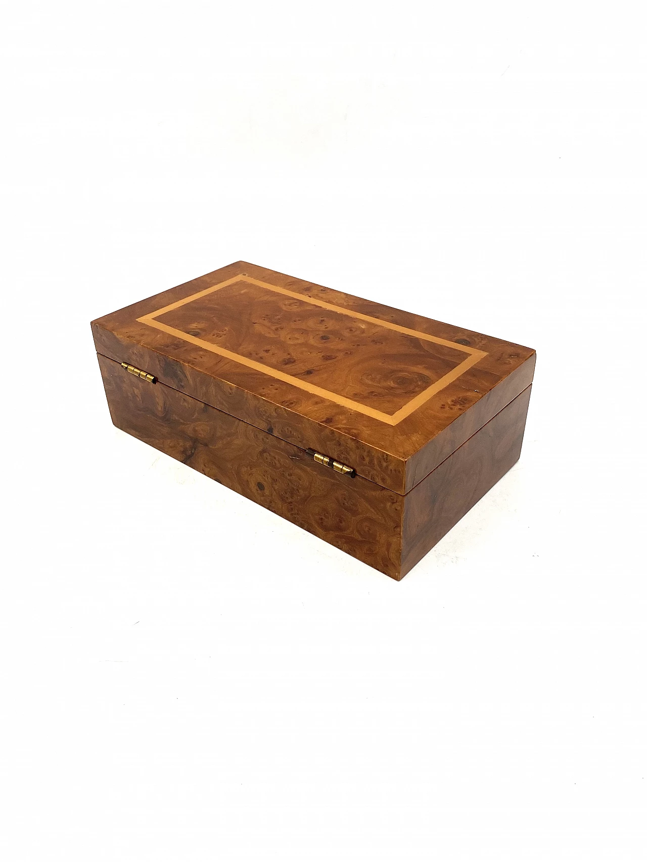 Pair of ashtrays, lighter and cigar holder in brass and wood, 1970s 18