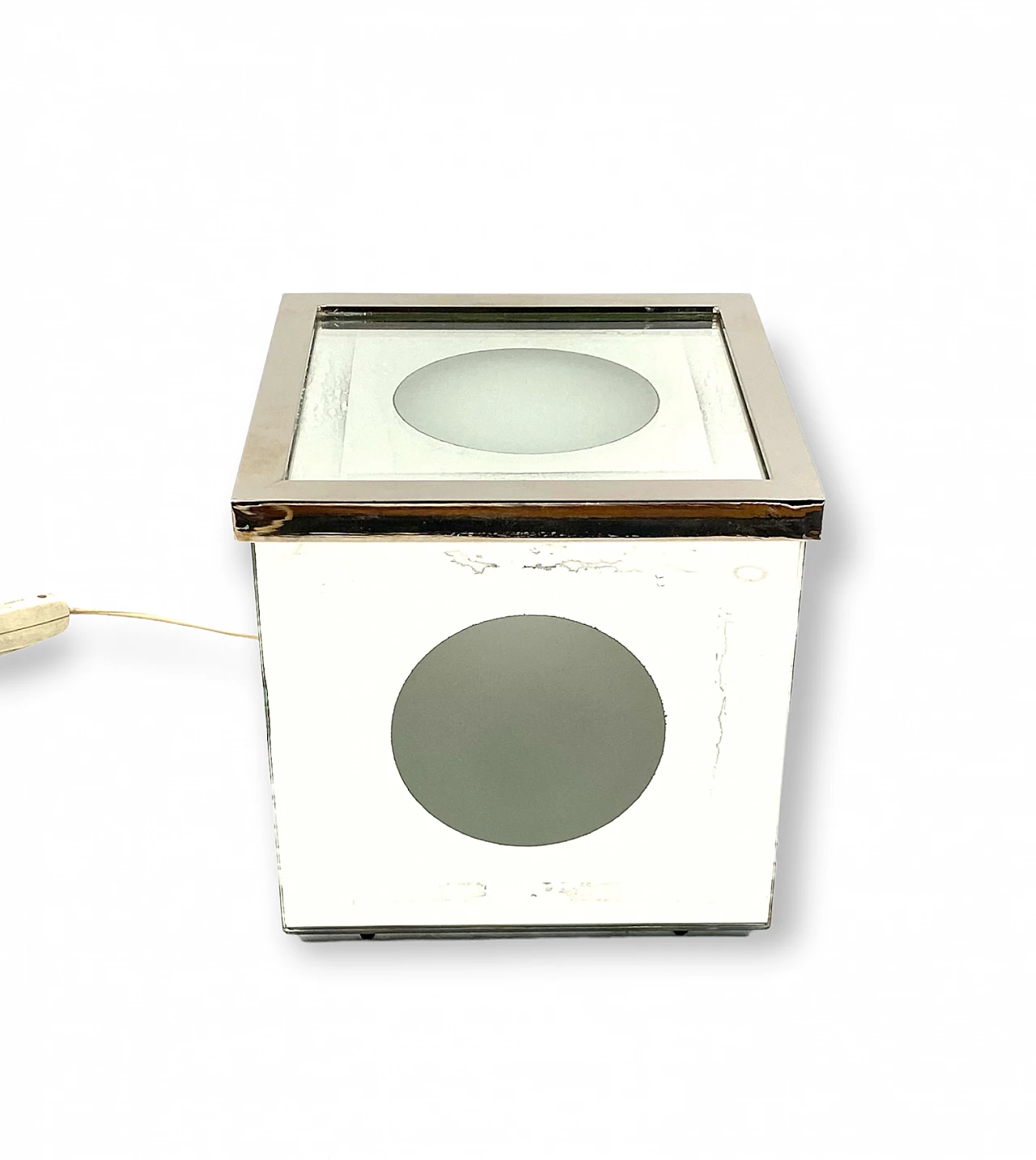 Cubic mirror table lamp, 1970s 17