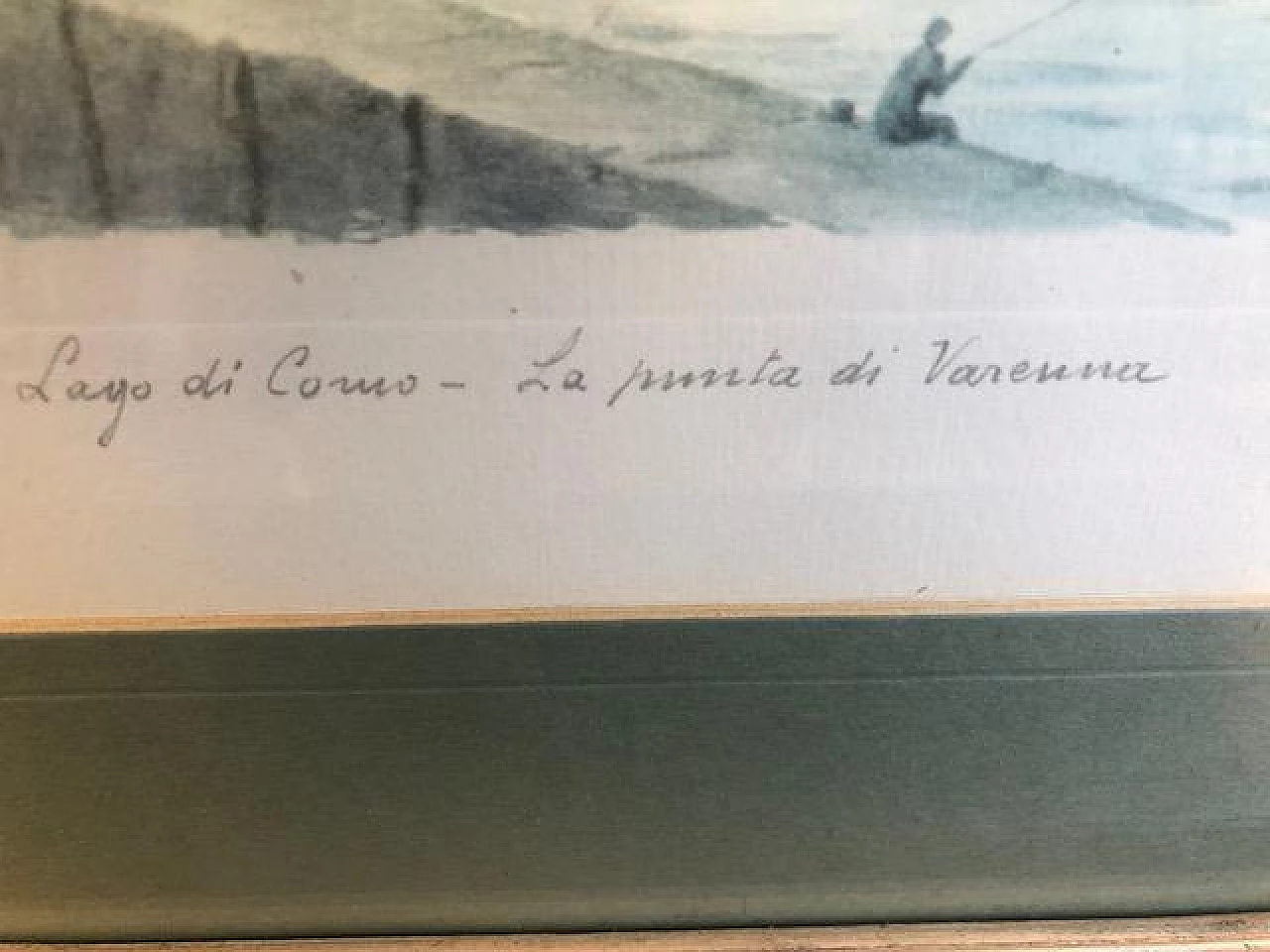 Lago di Como - La punta di Varenna, disegno ad acquerello 2