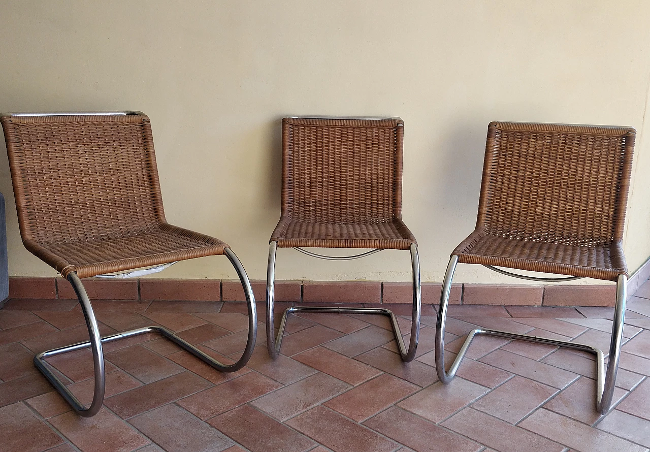 3 MR10 chairs by Ludwig Mies van der Rohe for Thonet, 1960s 1