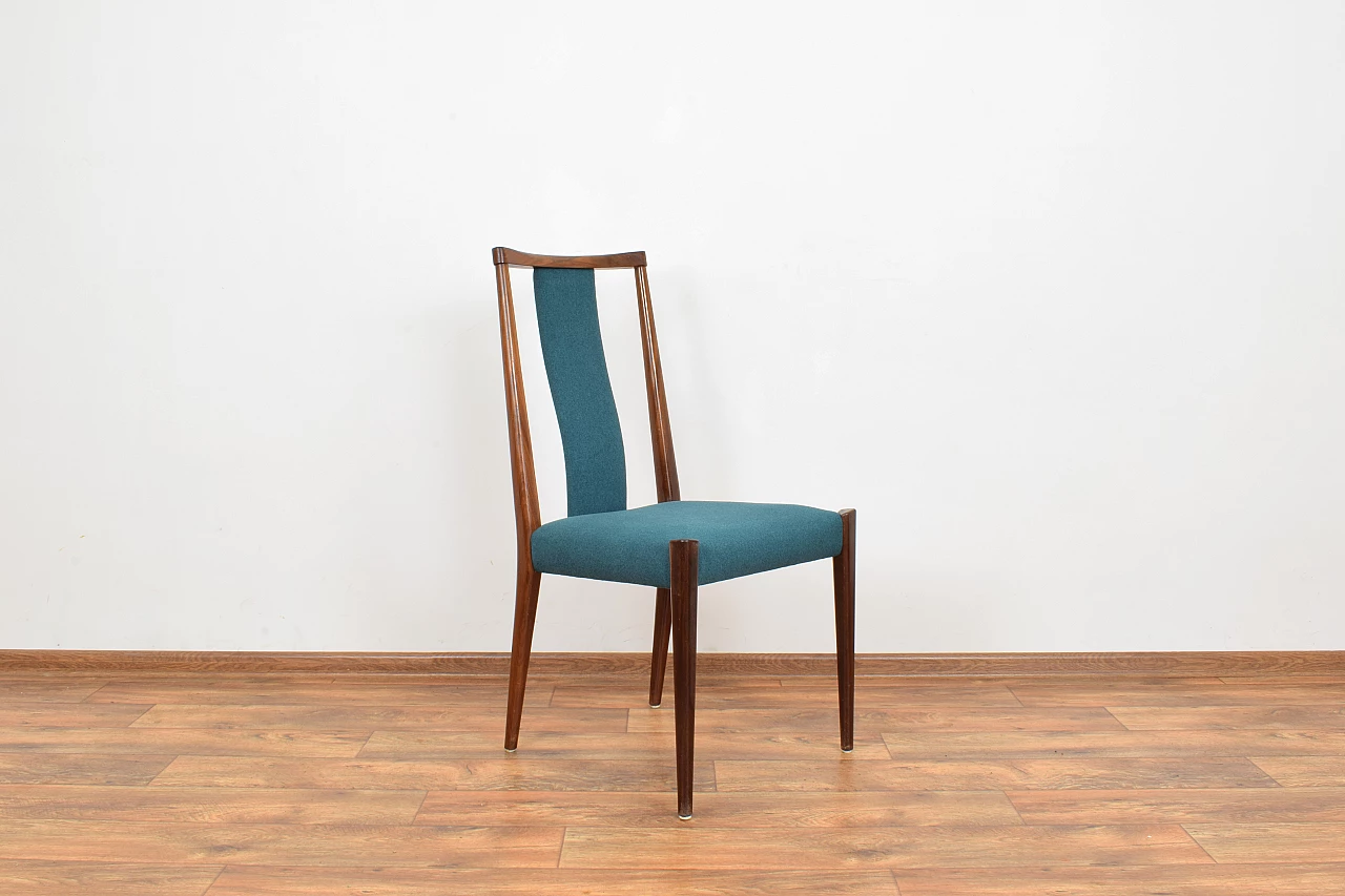 4 Danish solid teak dining chairs, 1960s 3