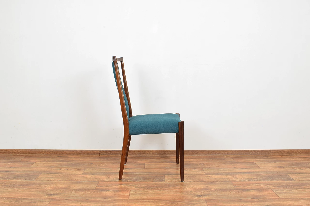 4 Danish solid teak dining chairs, 1960s 4