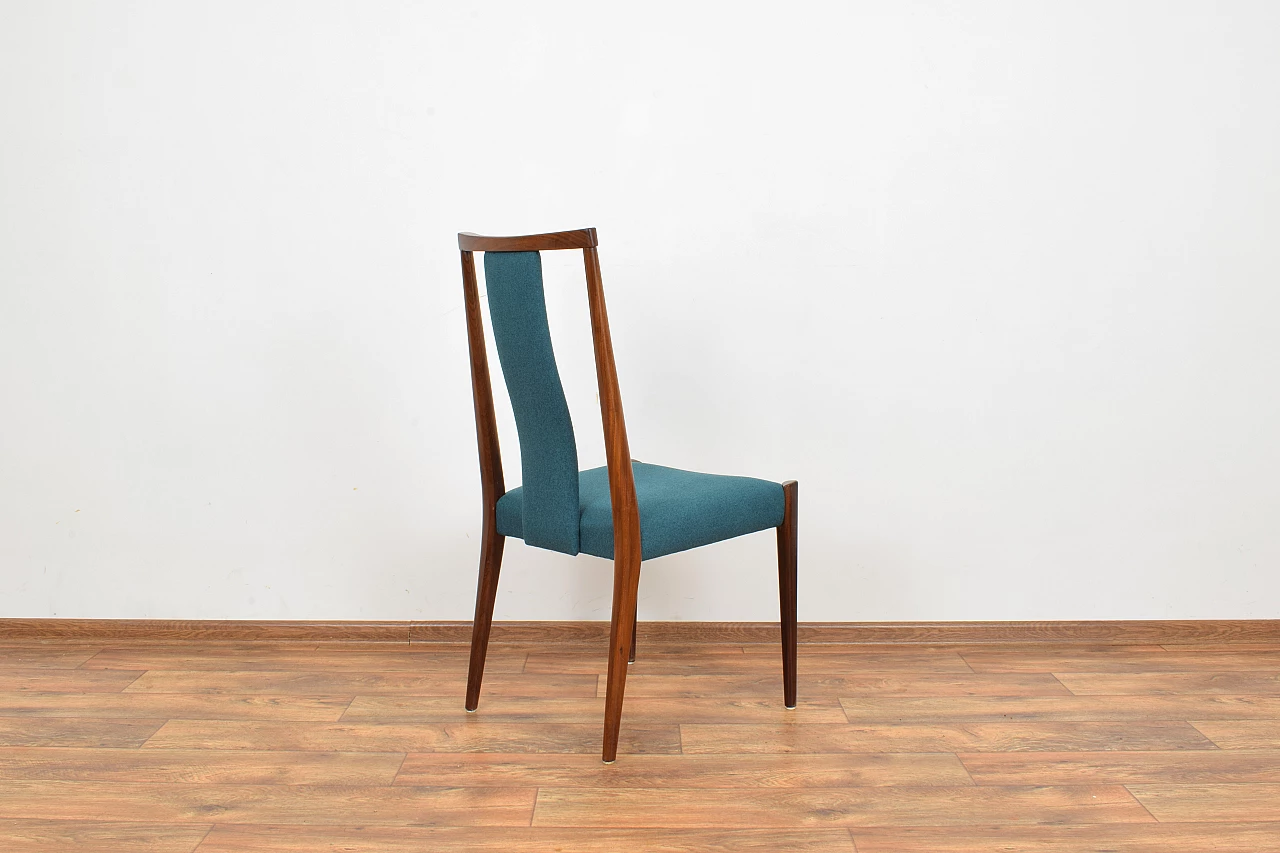 4 Danish solid teak dining chairs, 1960s 5