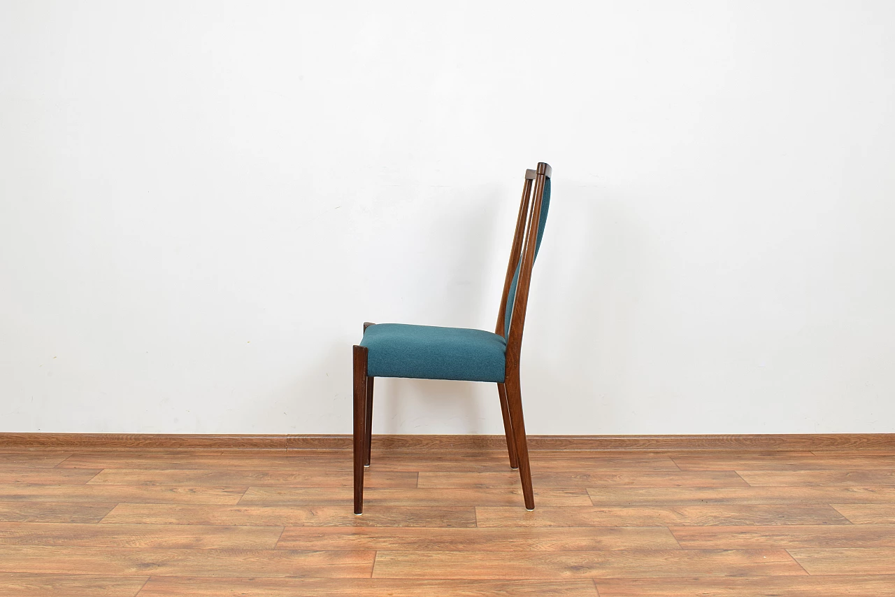 4 Danish solid teak dining chairs, 1960s 7