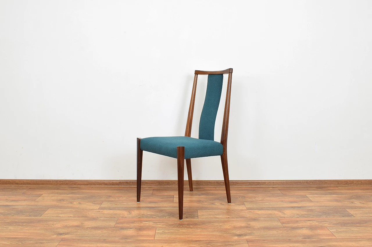 4 Danish solid teak dining chairs, 1960s 8