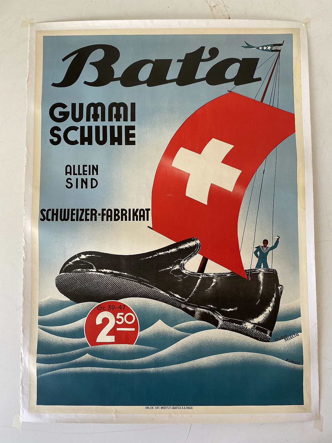 Manifesto pubblicitario svizzero di Bata, anni '30 2