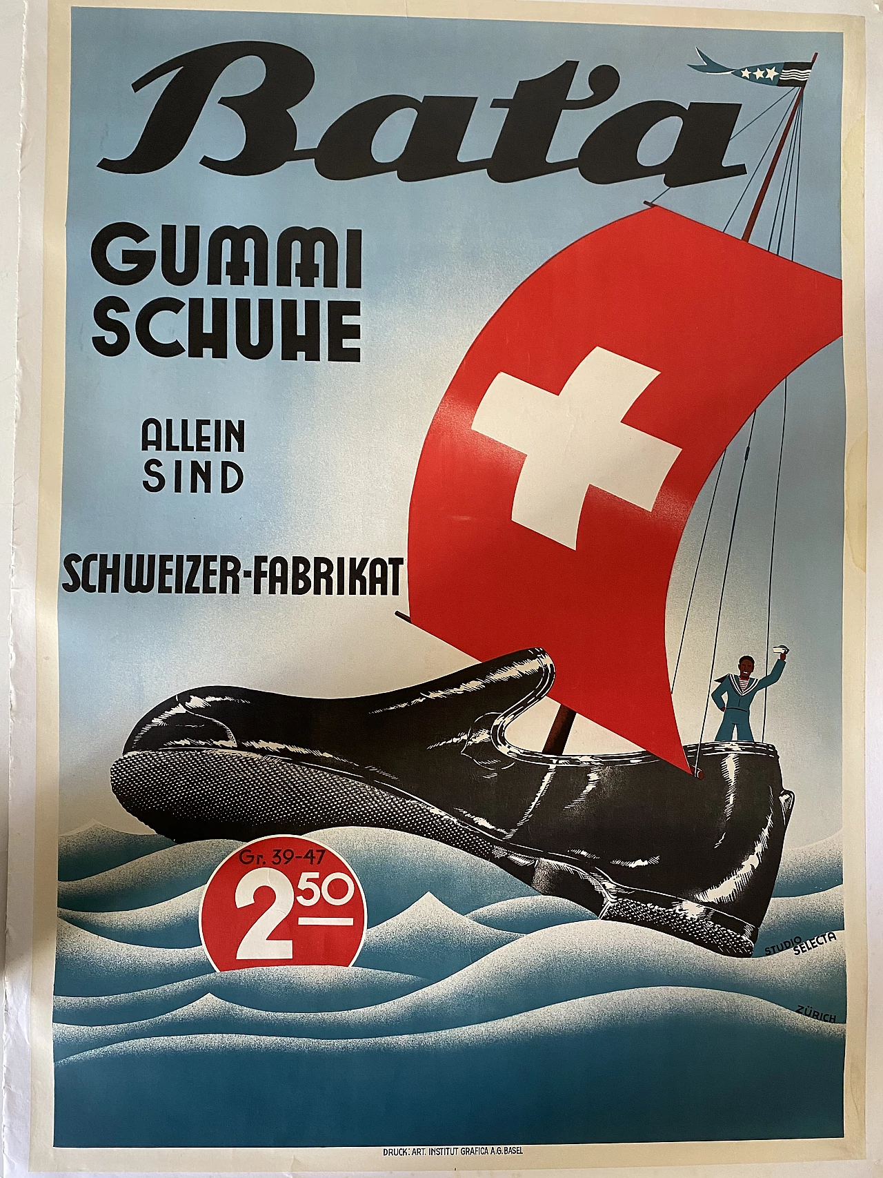 Manifesto pubblicitario svizzero di Bata, anni '30 5