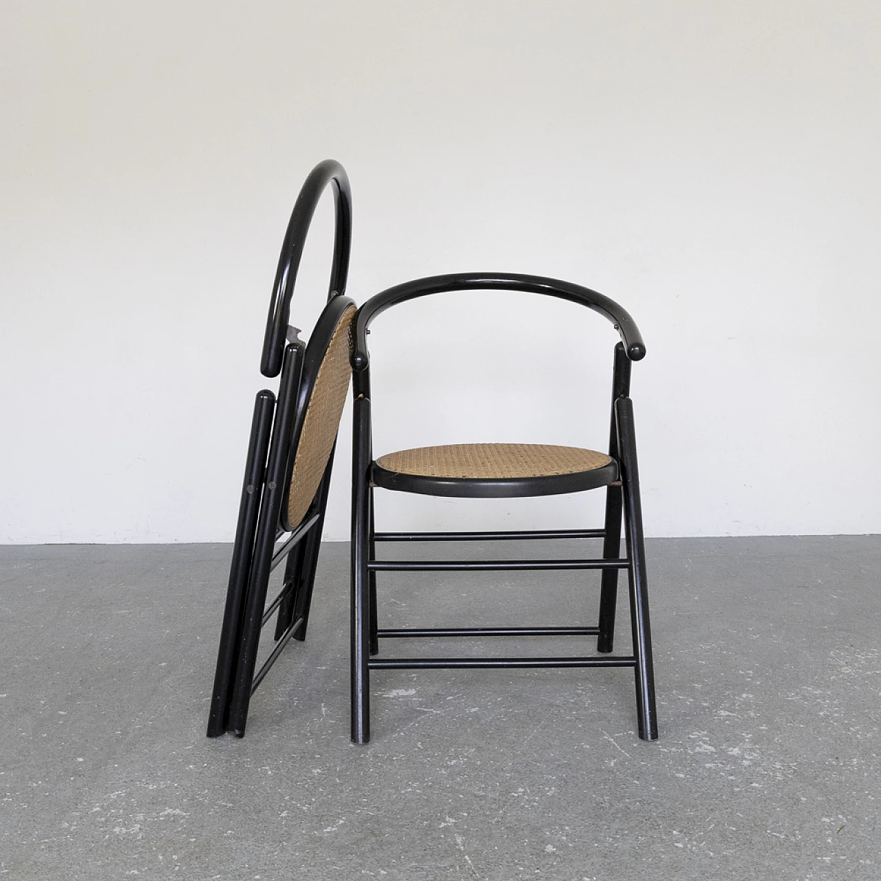 Pair of Vienna straw chairs, 1960s 1