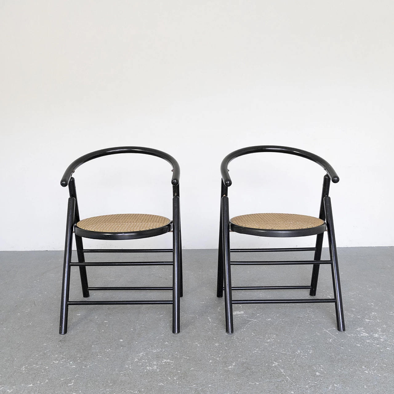 Pair of Vienna straw chairs, 1960s 2