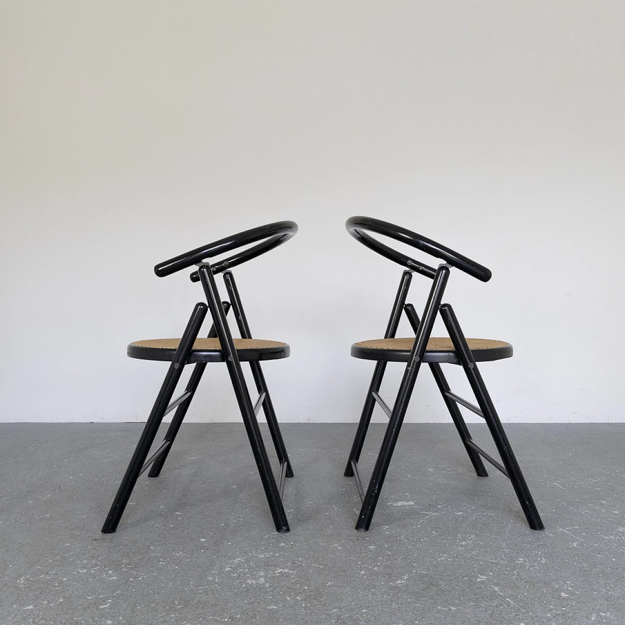 Pair of Vienna straw chairs, 1960s 5