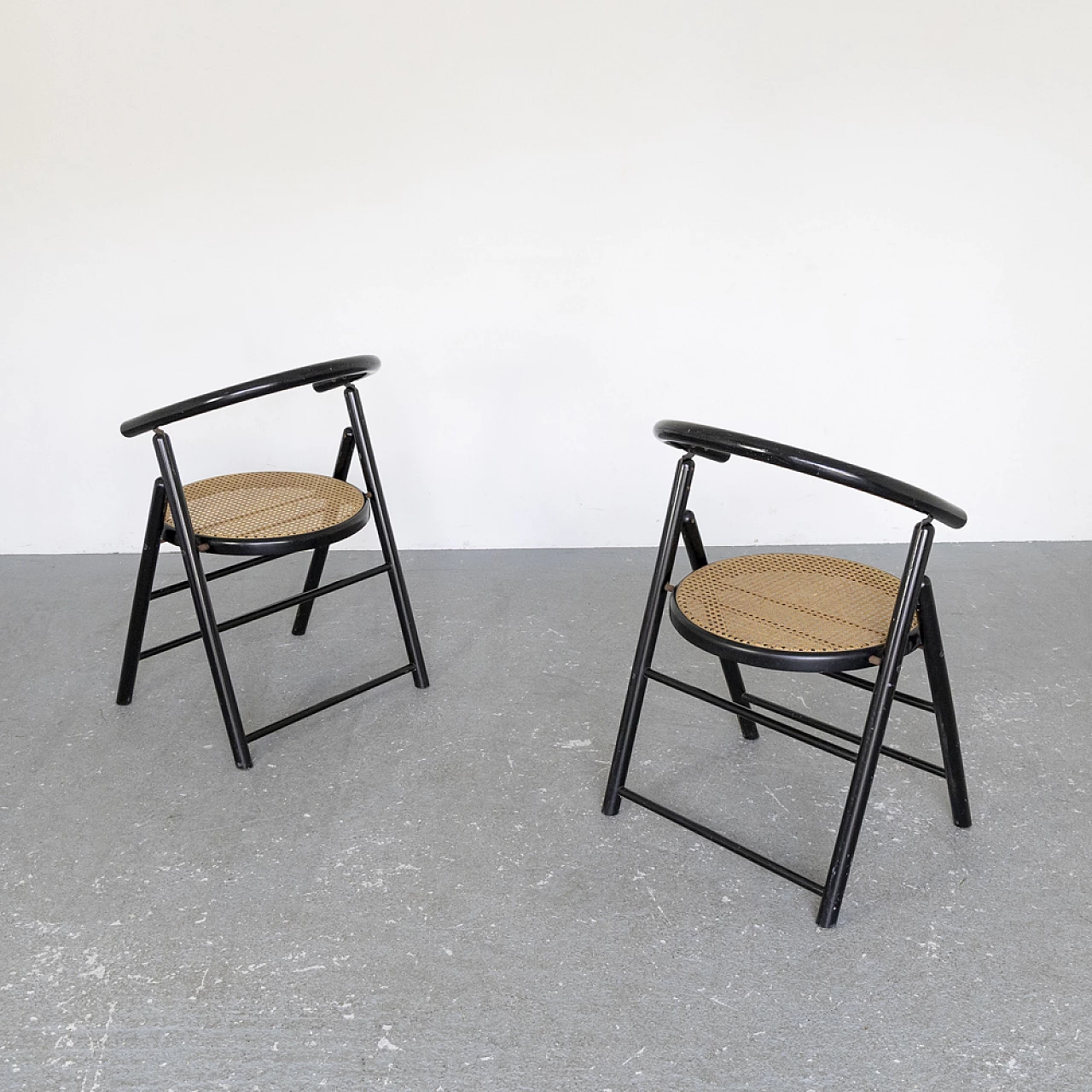 Pair of Vienna straw chairs, 1960s 6