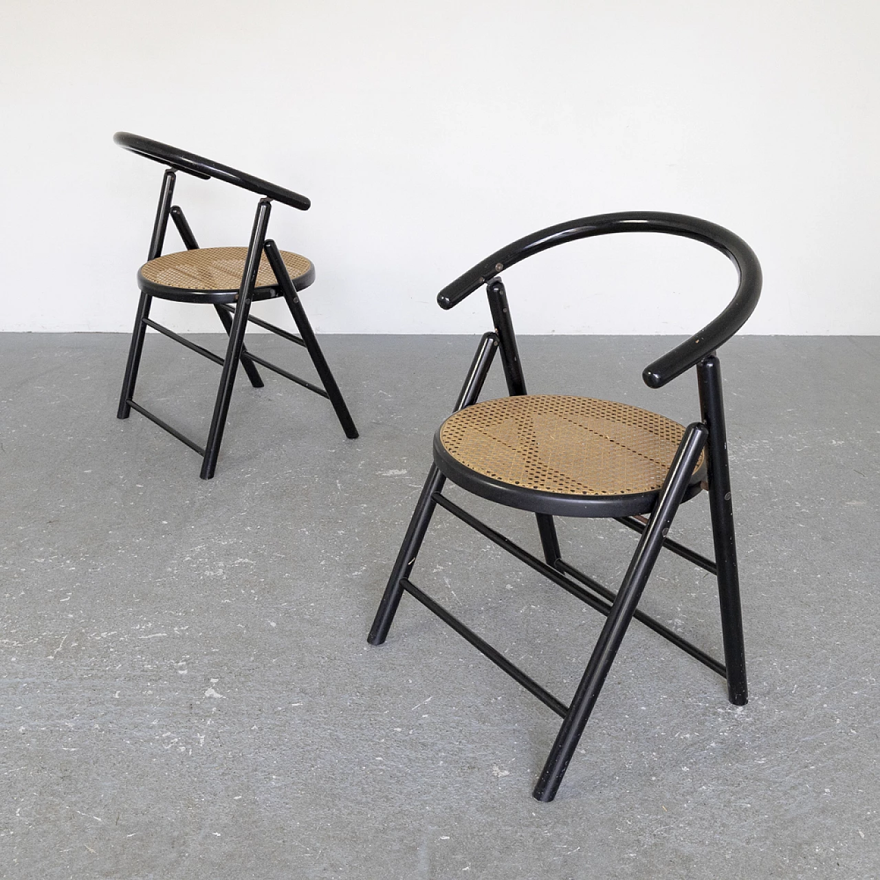 Pair of Vienna straw chairs, 1960s 8