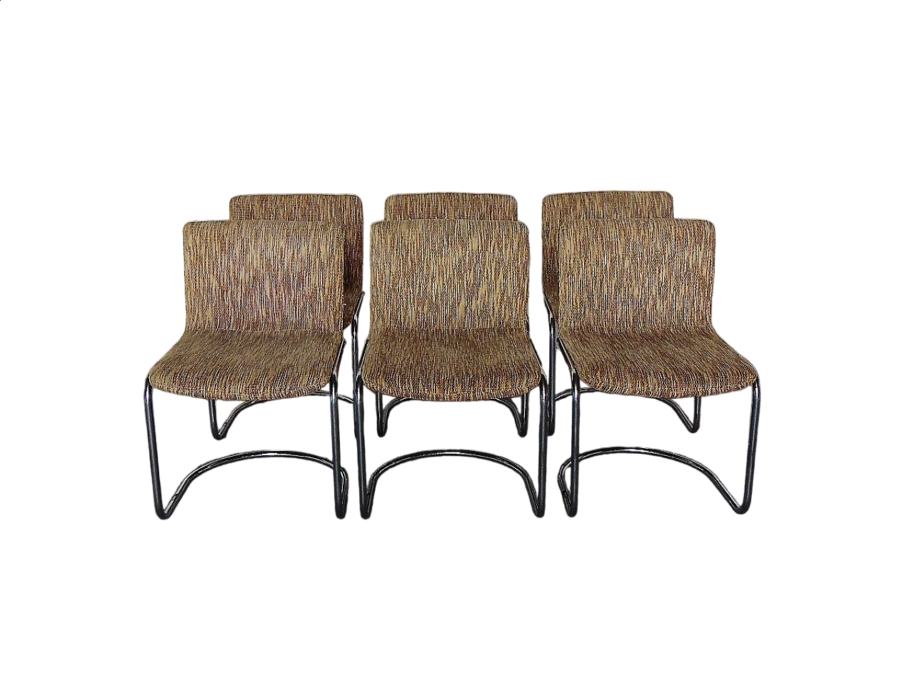 6 Chairs by Giovanni Offredi for Saporiti Italia, 1970s 17