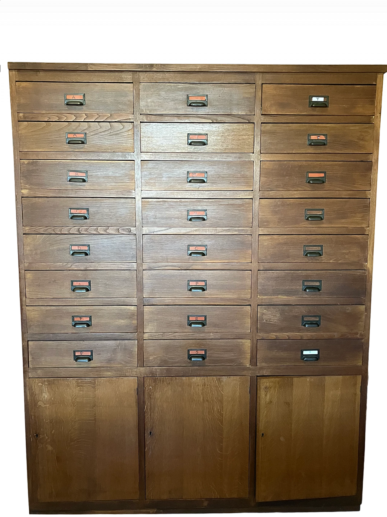 Wooden filing cabinet with twenty-four drawers, 1930s 4