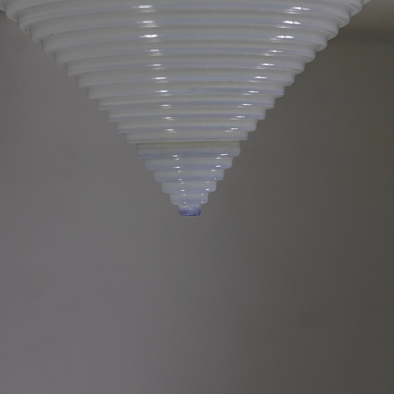 Shaded glass ceiling lamp by Leucos, 1960s 5