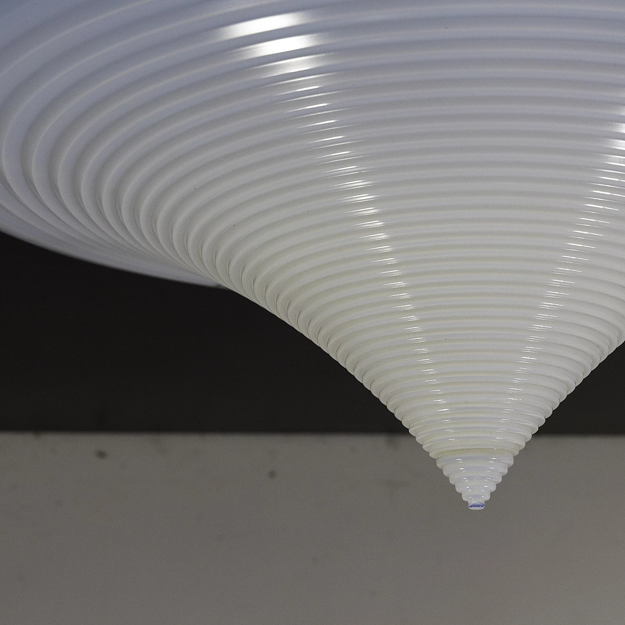 Shaded glass ceiling lamp by Leucos, 1960s 7