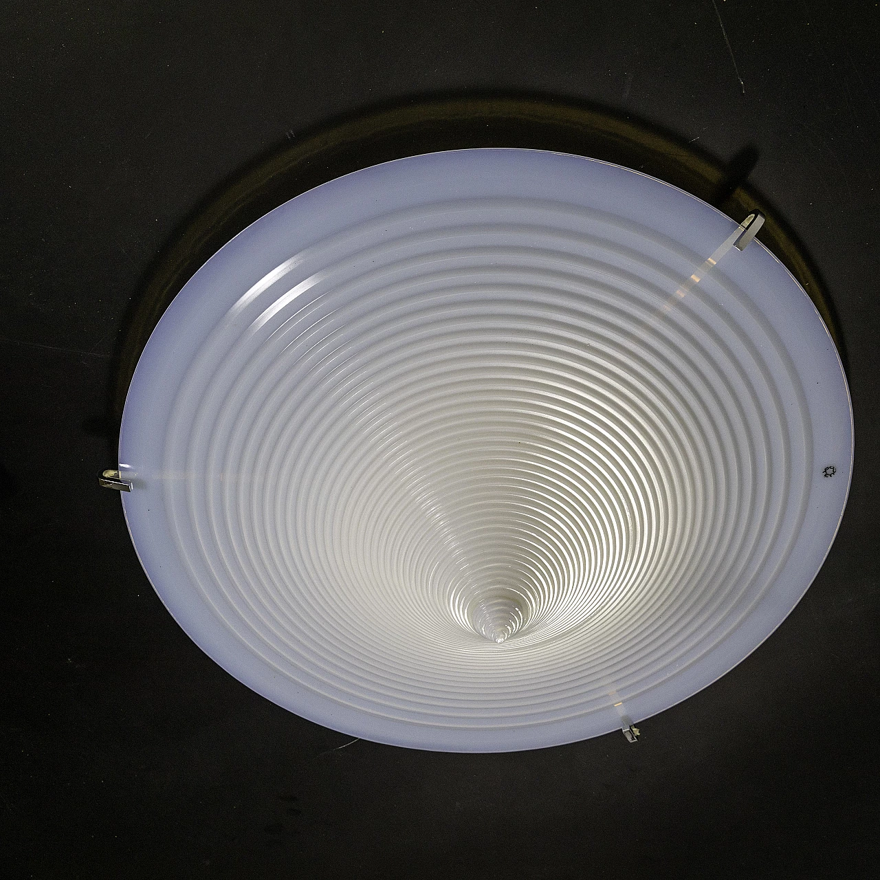 Shaded glass ceiling lamp by Leucos, 1960s 8