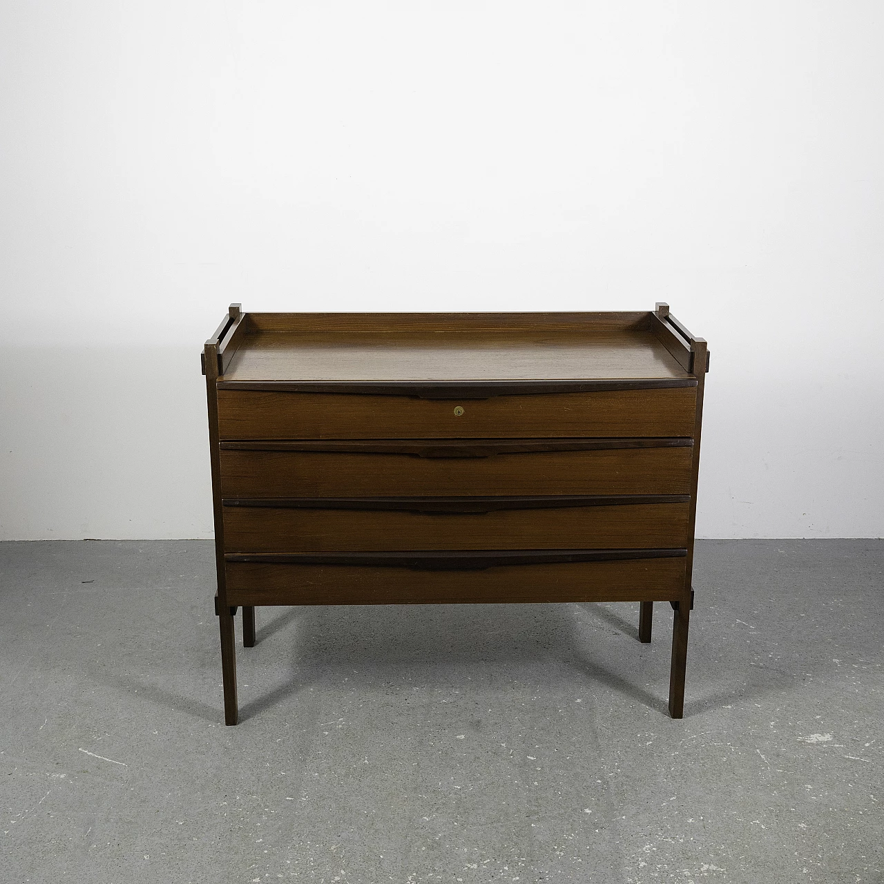 Teak wood chest of drawers, 1960s 1