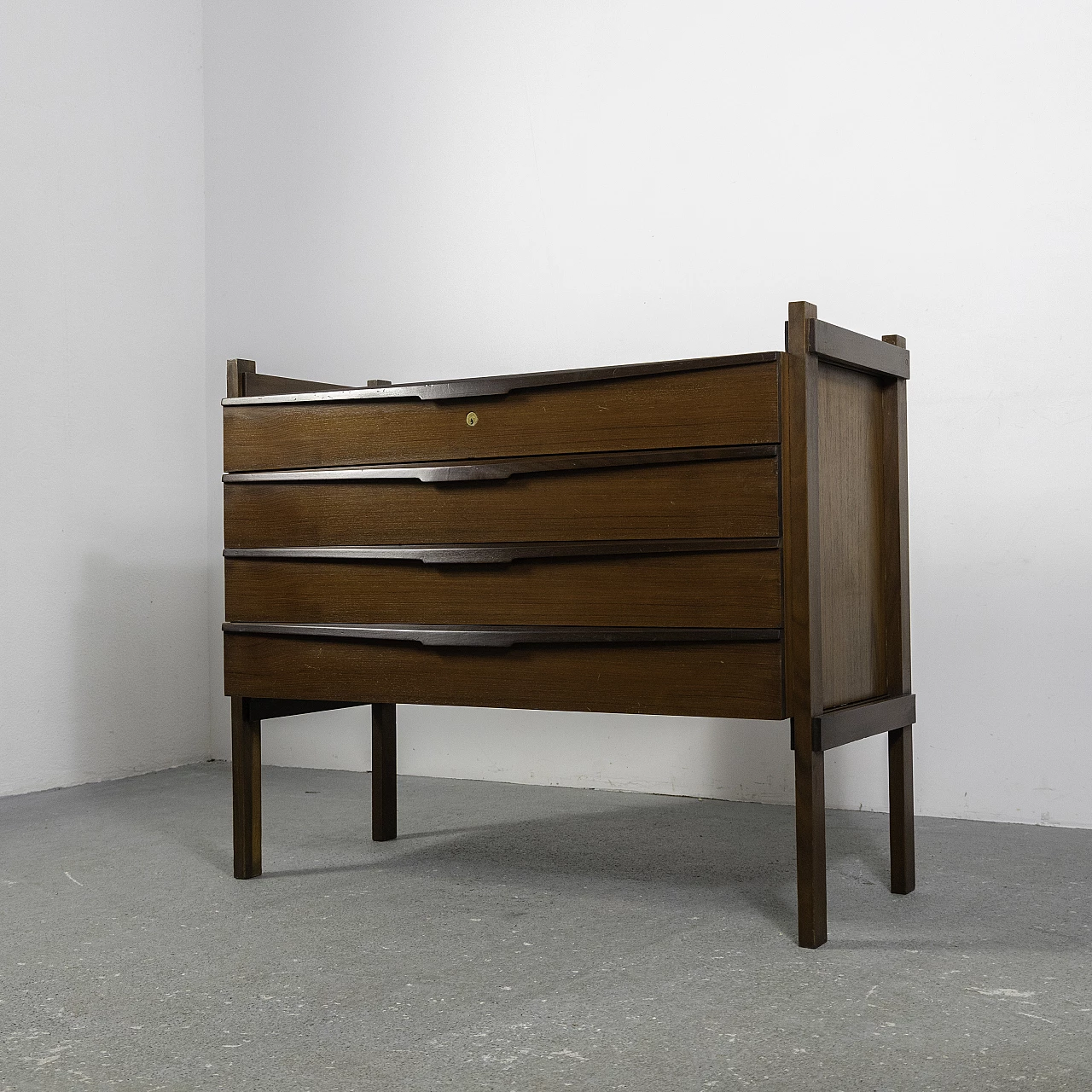 Teak wood chest of drawers, 1960s 2
