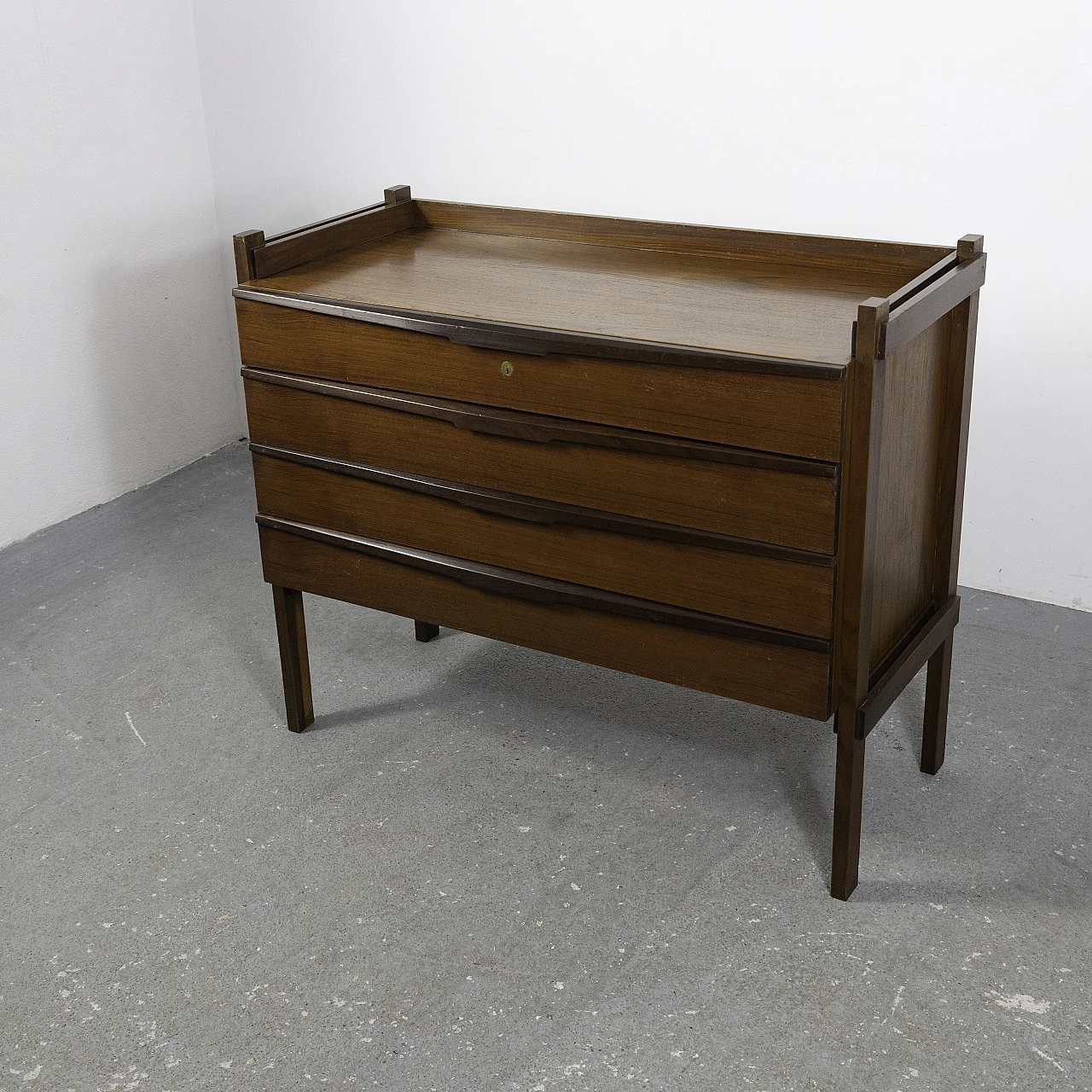 Teak wood chest of drawers, 1960s 3