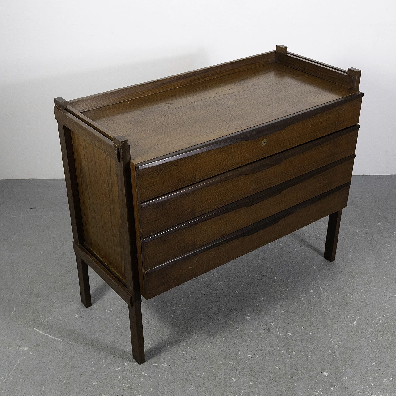 Teak wood chest of drawers, 1960s 9
