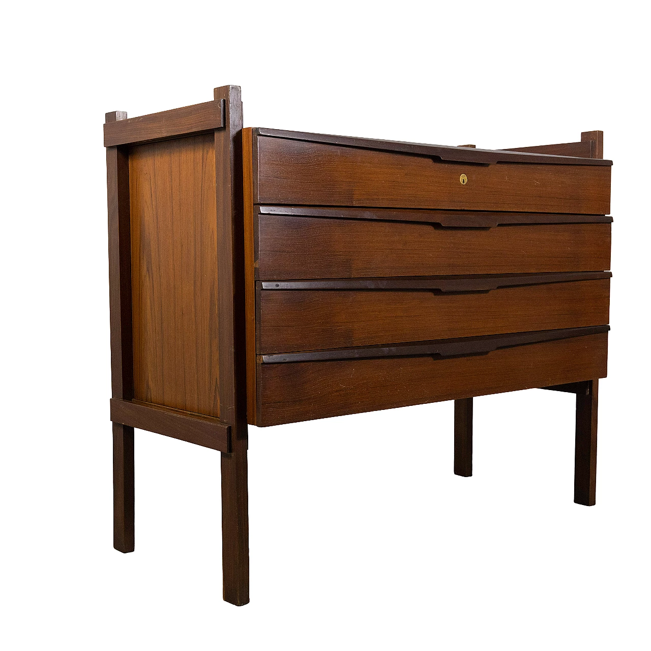 Teak wood chest of drawers, 1960s 12