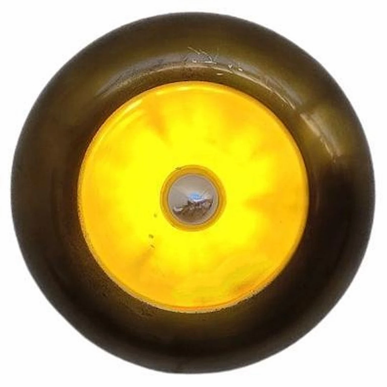 Pair of round brass wall lights, 1960s 1