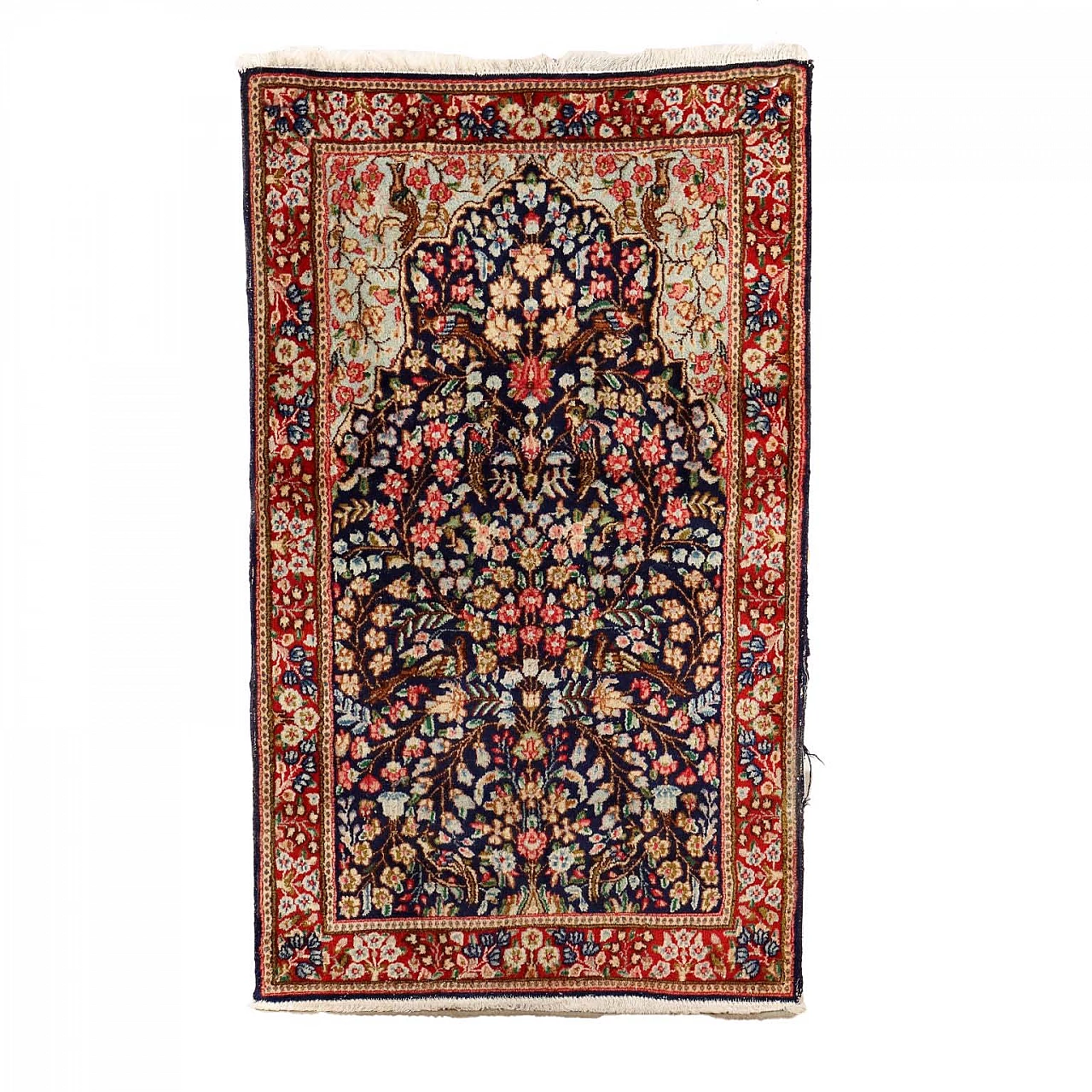 Tappeto persiano Kirman in lana e cotone 1