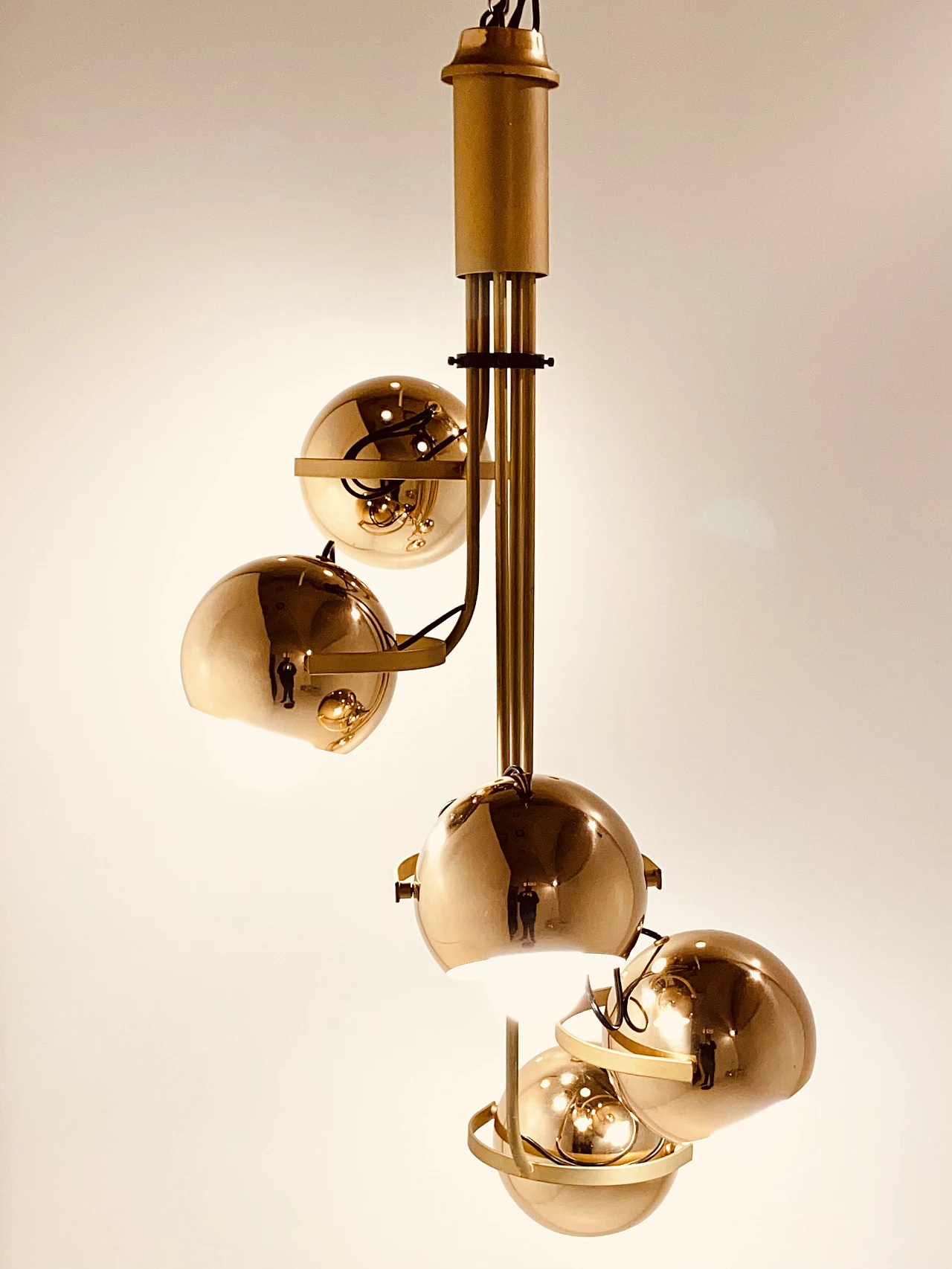 Five-light Space Age chandelier by Goffredo Reggiani, 1960s 7