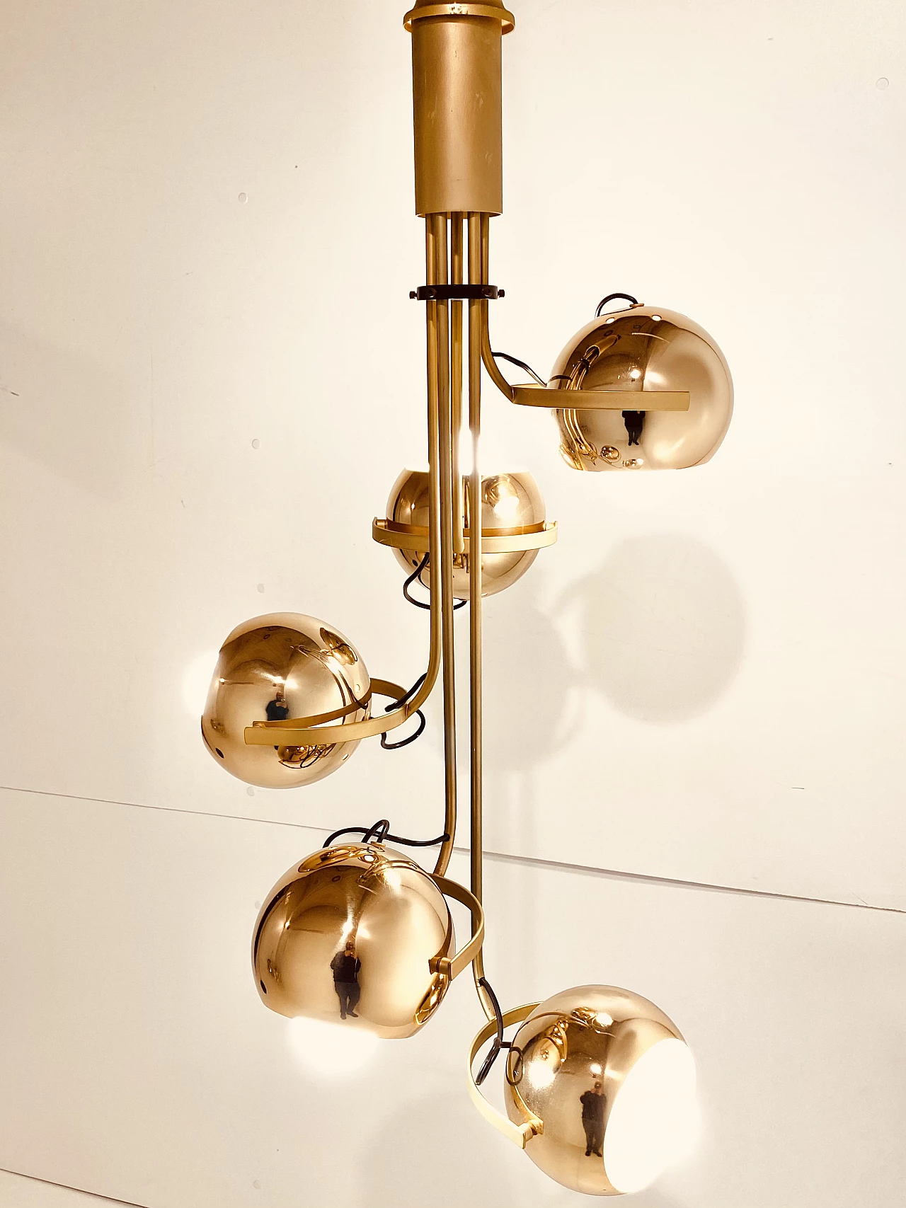 Five-light Space Age chandelier by Goffredo Reggiani, 1960s 9