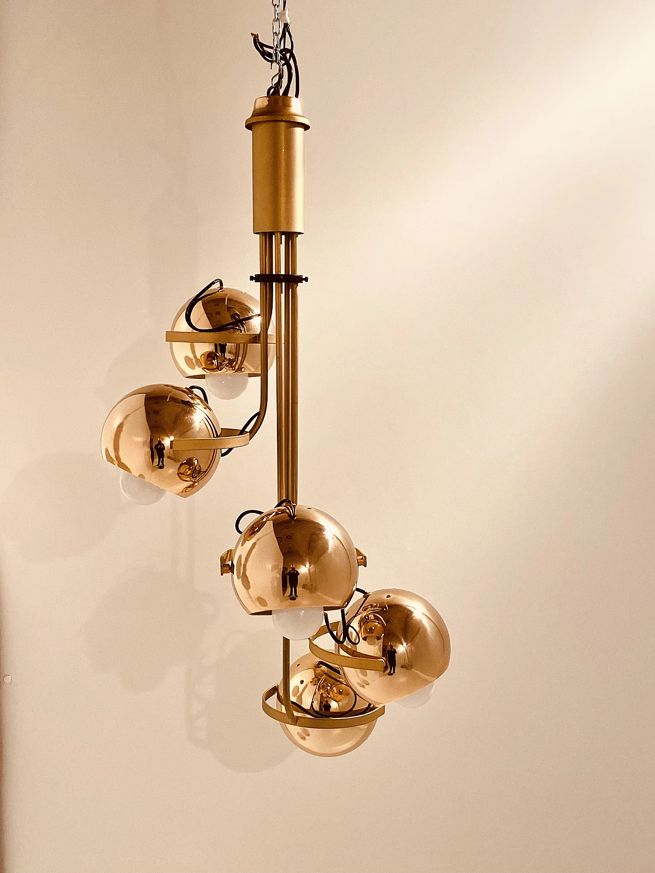 Five-light Space Age chandelier by Goffredo Reggiani, 1960s 11