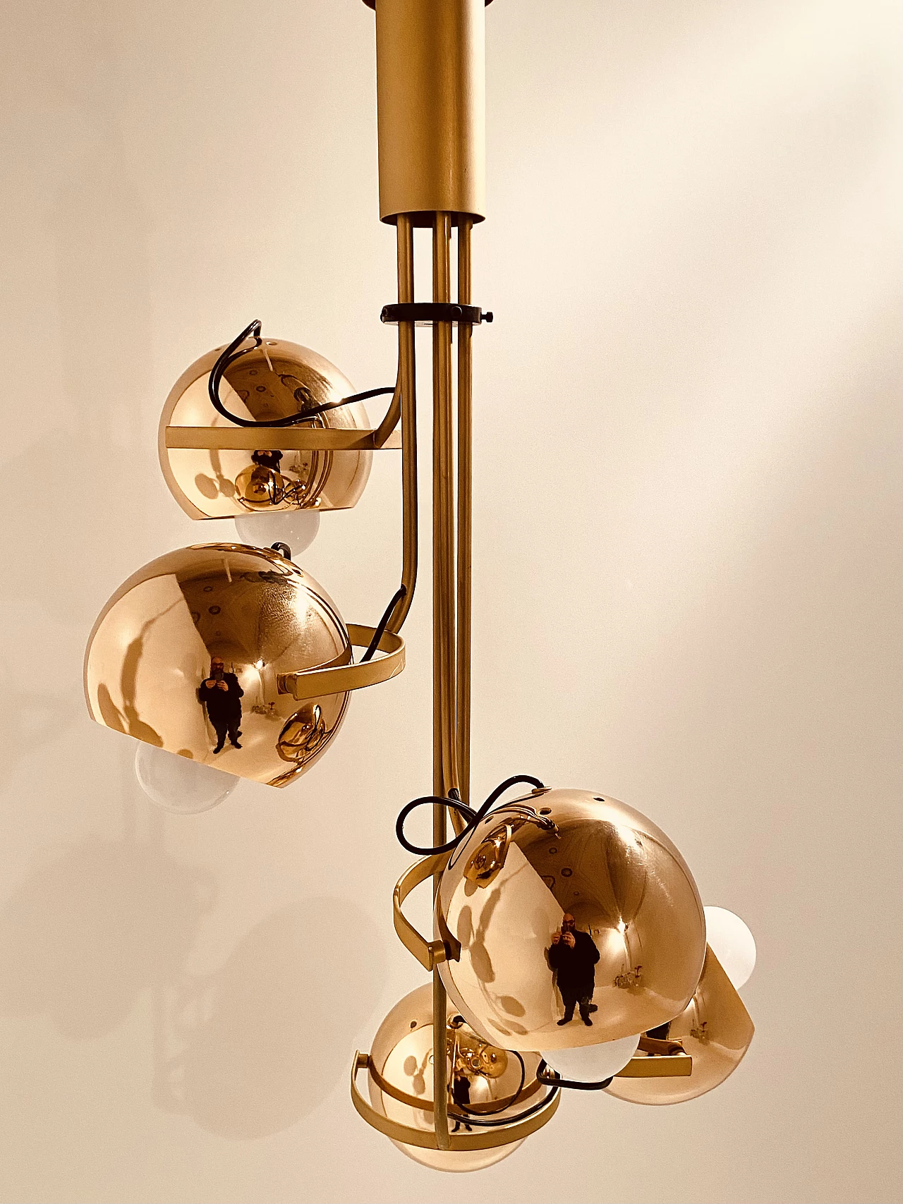 Five-light Space Age chandelier by Goffredo Reggiani, 1960s 14