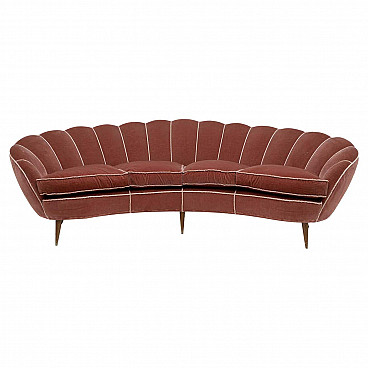 Margherita curved sofa by Gio Ponti for ISA Bergamo, 1950s