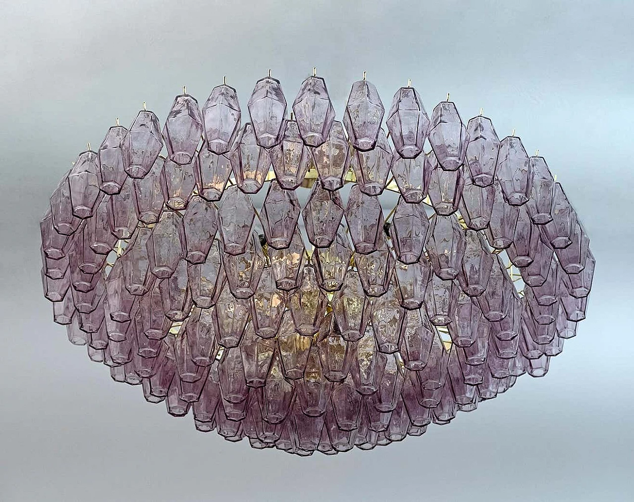 Poliedri Murano glass chandelier by Carlo Scarpa for Venini, 1970s 7