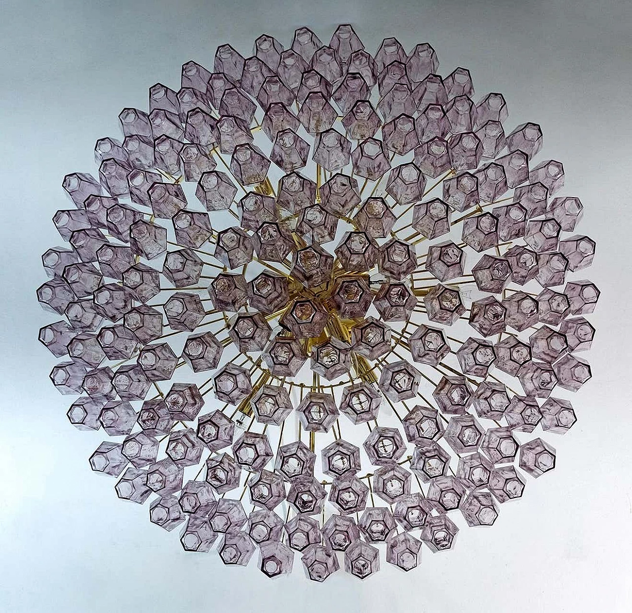 Poliedri Murano glass chandelier by Carlo Scarpa for Venini, 1970s 8
