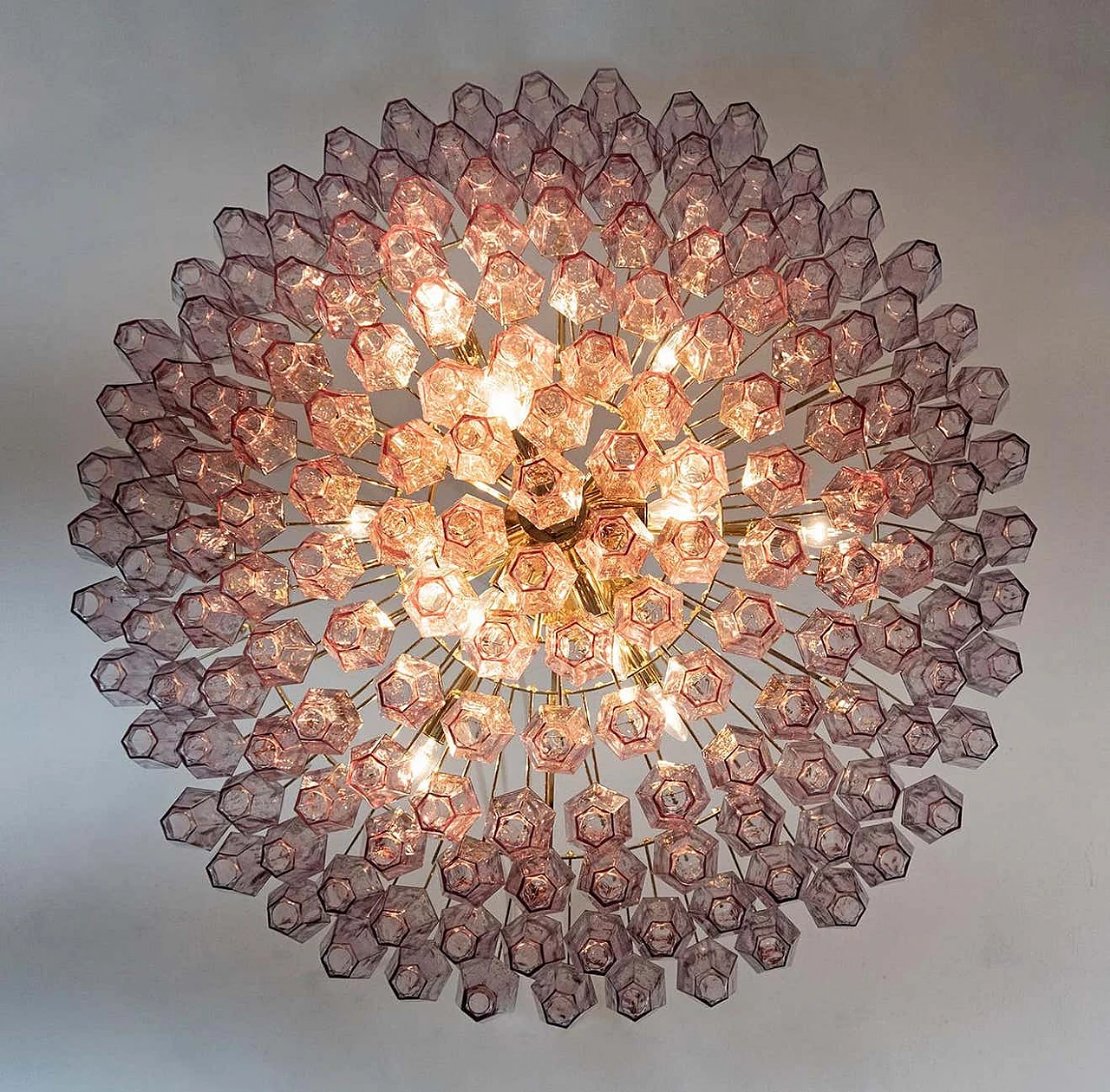 Poliedri Murano glass chandelier by Carlo Scarpa for Venini, 1970s 9
