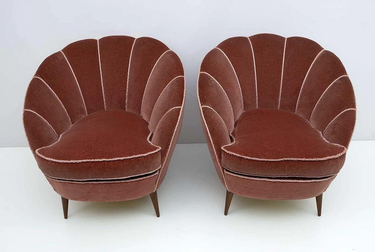 Pair of Margherita armchairs by Gio Ponti for ISA Bergamo, 1950s 5