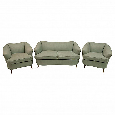 Sofa and pair of armchairs by Gio Ponti for Casa e Giardino, 1930s