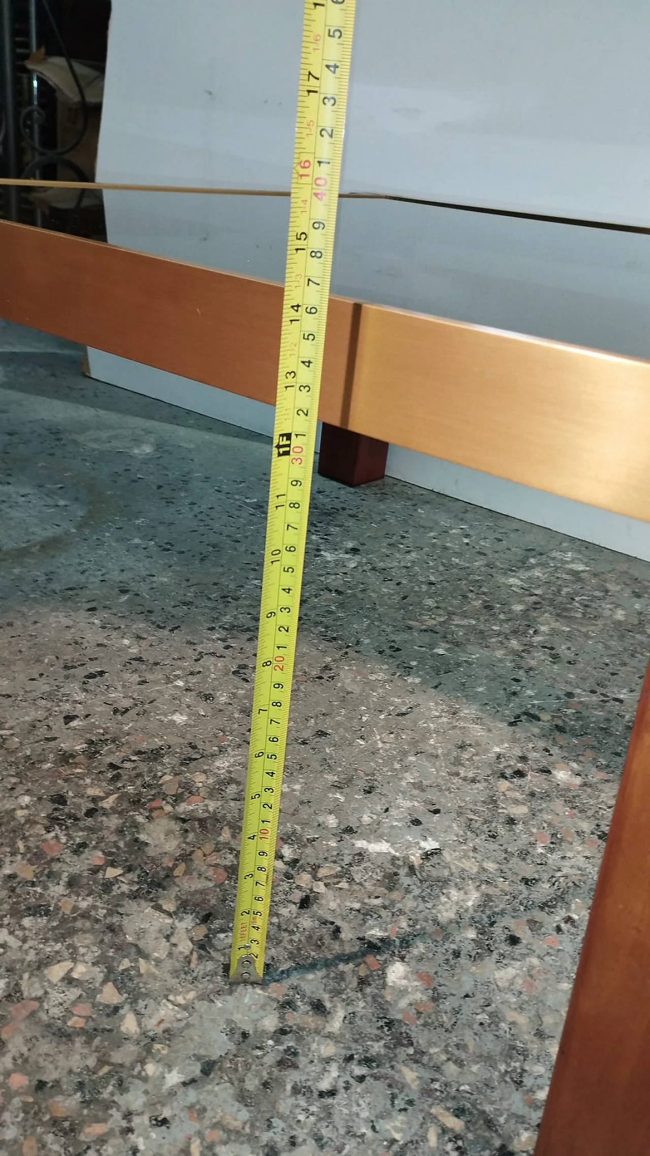 Square beech and brass coffee table with smoked glass top, 1960s 9